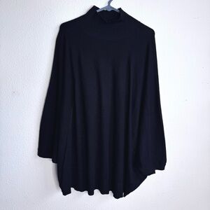 Joan Vass New York dolman sleeve oversized black sweater medium